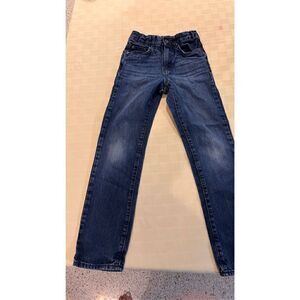 Place Kids Elastic Waist Pocket Straight Leg Denim Blue Jeans Dark Wash Size 10S